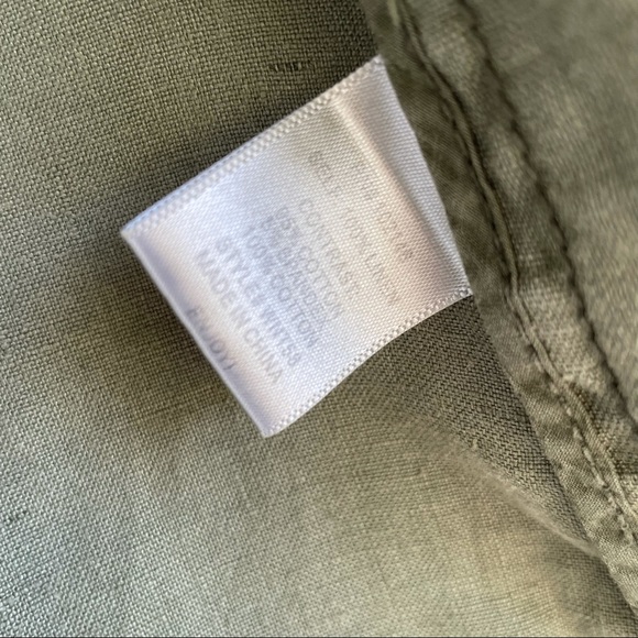 Michael Stars Camo Green Linen Vest, size S - Picture 6 of 6